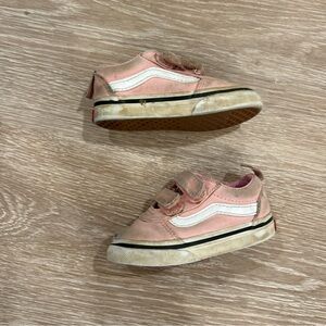 Vans pink and White Size 5